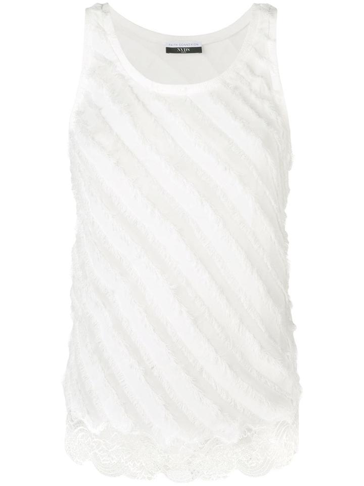 Faith Connexion Frayed Detail Vest Top - White