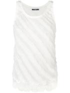 Faith Connexion Frayed Detail Vest Top - White