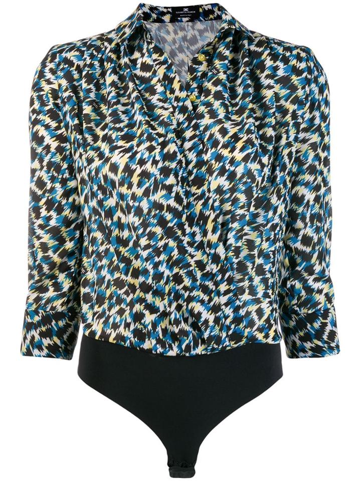 Elisabetta Franchi Abstract Print Shirt - Black