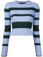 Proenza Schouler - Striped Sweater - Women - Silk/viscose/cashmere/wool - L, Blue, Silk/viscose/cashmere/wool