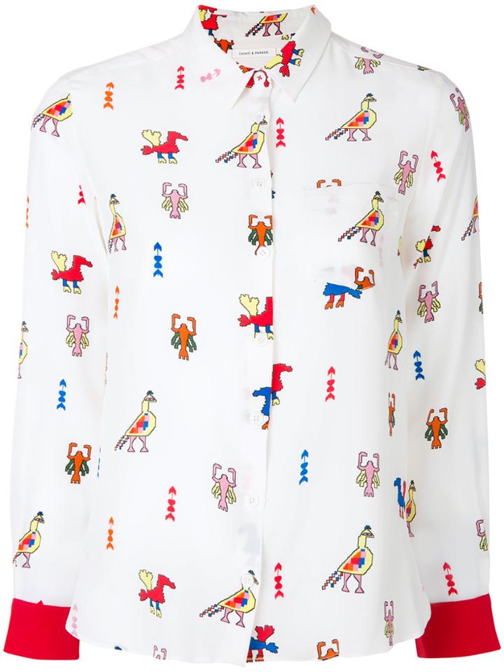 Chinti & Parker Aztec Print Shirt - White