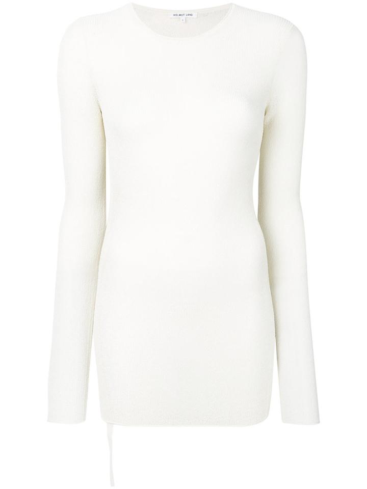 Helmut Lang - Strap Detail Jumper - Women - Polyamide/viscose - L, White, Polyamide/viscose