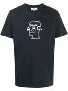 A.p.c. Embroidered Logo T-shirt - Blue