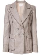 Peter Pilotto Slim Fit Lurex Blazer - Brown