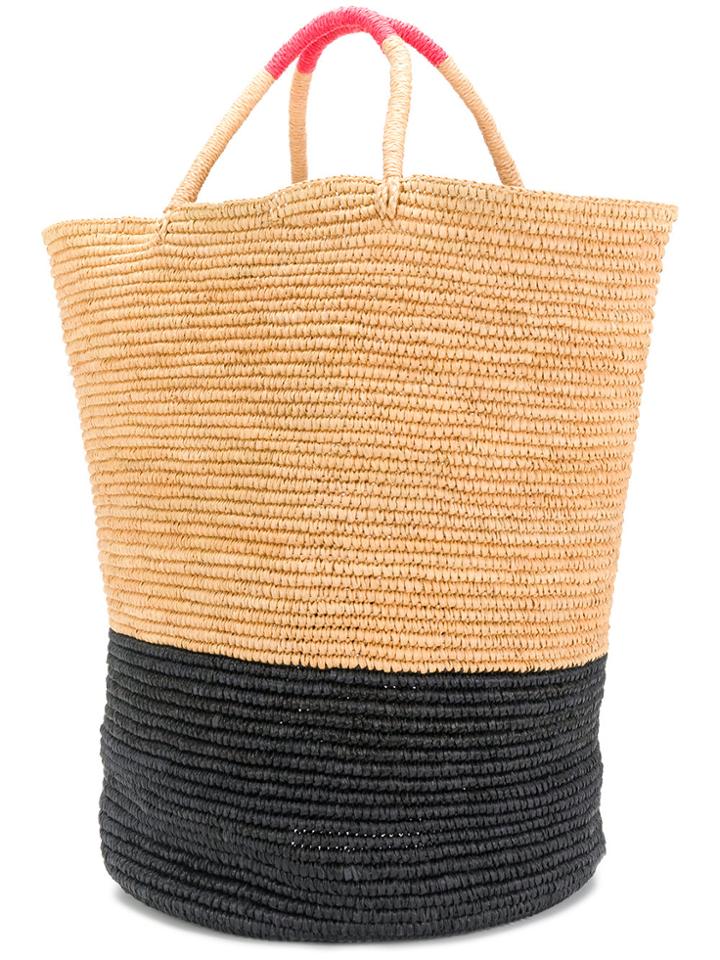 Sensi Studio Paneled Bucket Bag - Nude & Neutrals