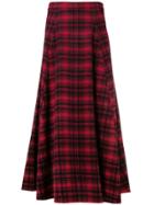 Woolrich Long Checked Skirt - Red