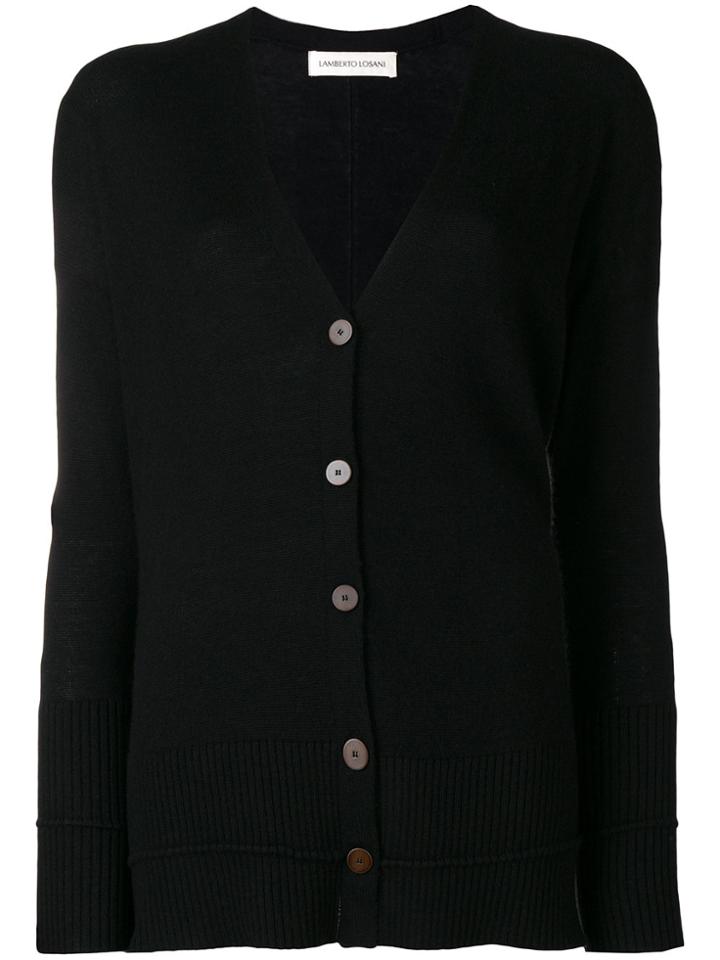 Lamberto Losani V-neck Cardigan - Black