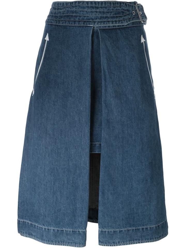 Sacai Denim Front Slit Skirt