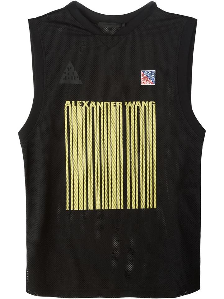 Alexander Wang Logo Barcode Basketball Tank Top