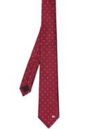 Burberry Modern Cut Pin Dot Silk Tie - Pink