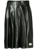 Walter Van Beirendonck Vintage Vinyl Pleated Skirt - Black