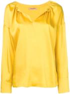 Yves Salomon Satin Blouse - Yellow