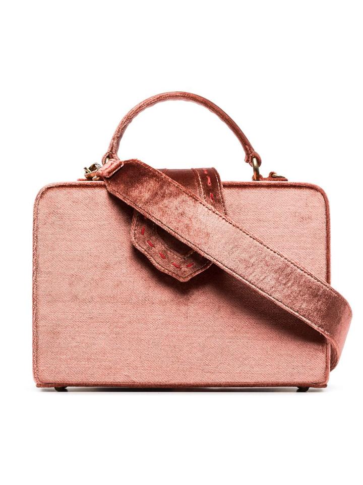 Mehry Mu Pink Fey Velvet Box Bag - Pink & Purple