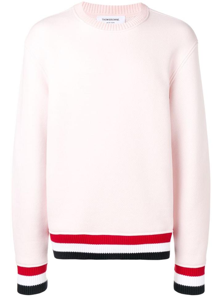 Thom Browne Oversized Chunky Loopback Pullover - Pink