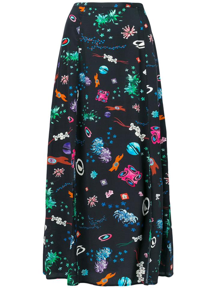 Rixo Thalia Space Skirt - Black