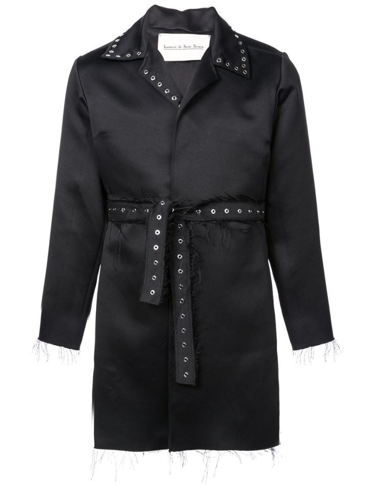 Ludovic De Saint Sernin Eyelet Detail Jacket - Black