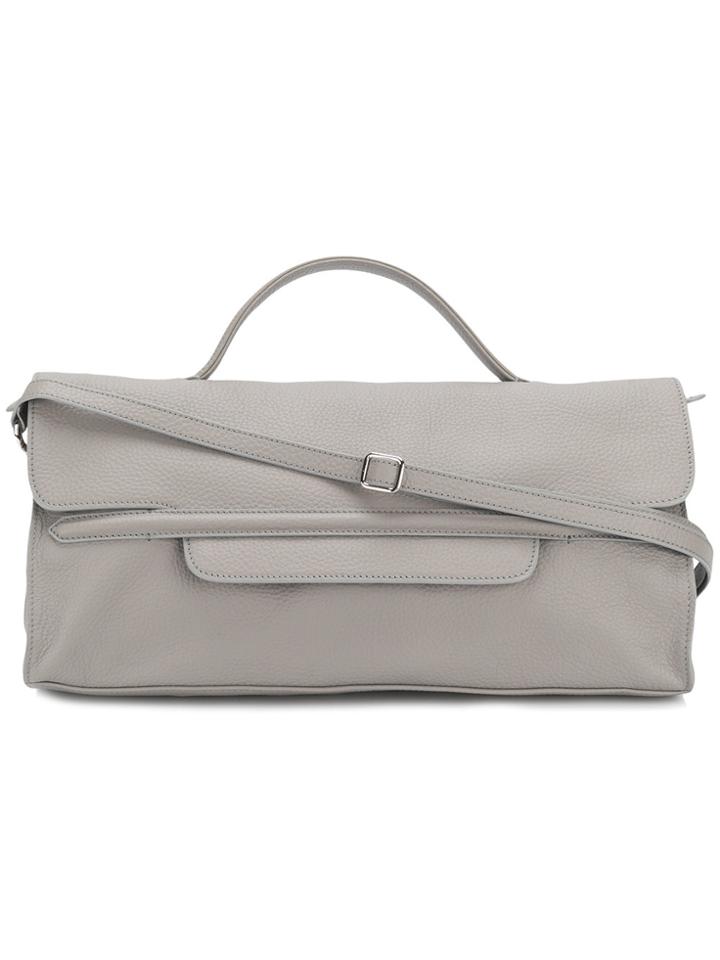 Zanellato Long Pebbled Tote - Grey