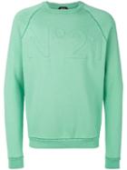 No21 - Embossed Logo Sweatshirt - Men - Cotton/polyamide - M, Green, Cotton/polyamide