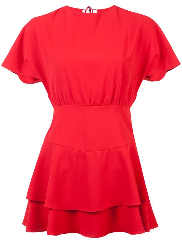 Alice+olivia Ruffle Skirt Mini Dress - Red