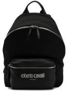 Roberto Cavalli Logo Backpack - Black