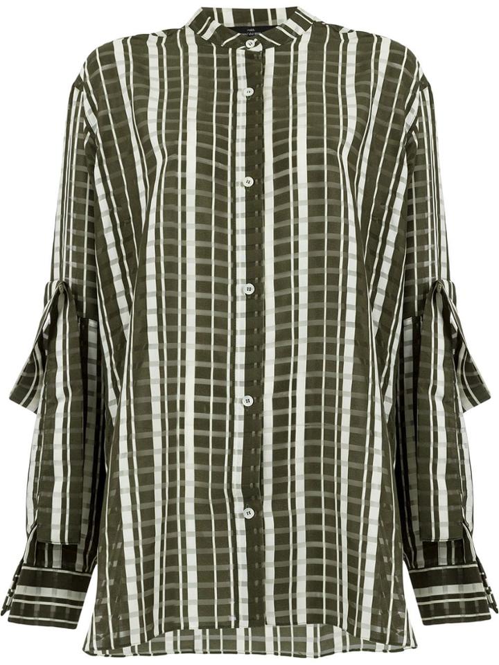Rokh Long-sleeve Check Shirt - Green