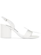 Jacquemus Block Heel Sandals - White
