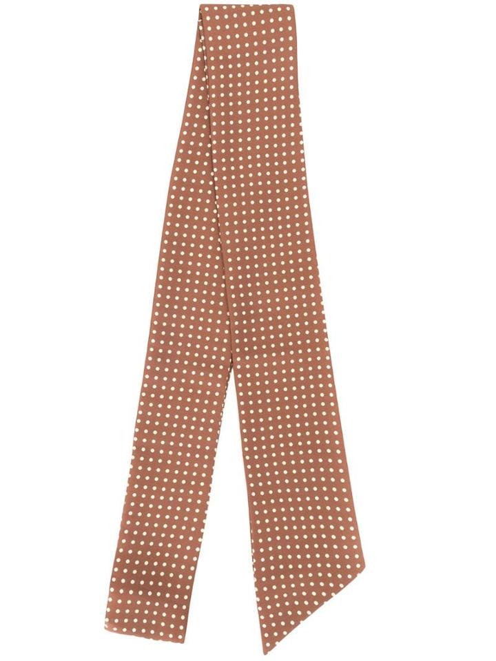 Jejia Polka Dot Print Scarf - Brown