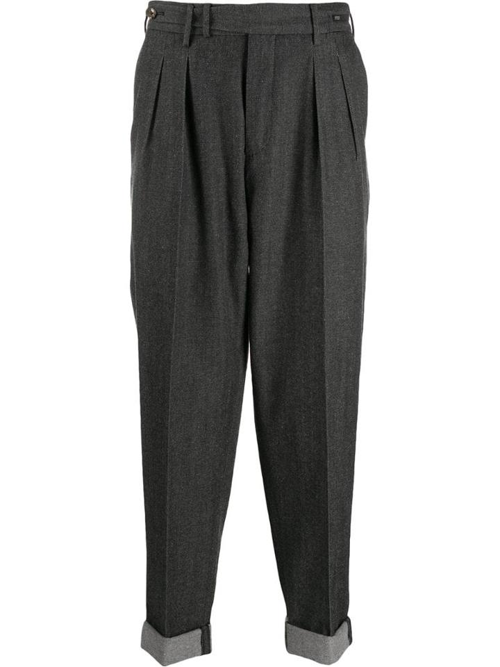 Pt01 Pleated Taper Trousers - Grey