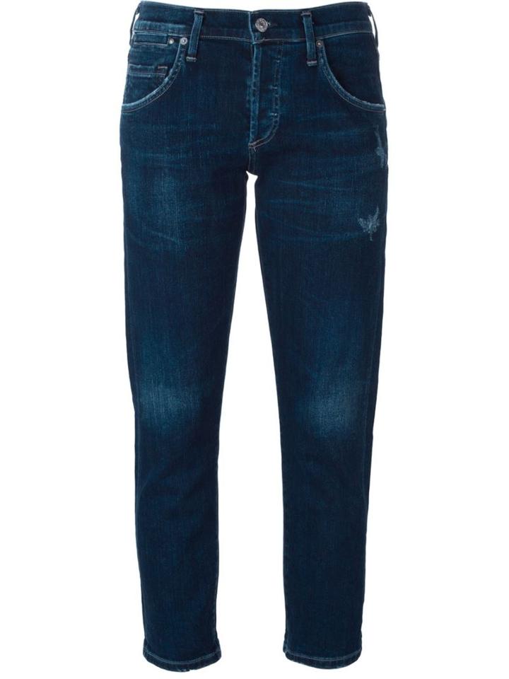 Citizens Of Humanity Slim-fit Cropped Jeans, Women's, Size: 27, Blue, Cotton/polyurethane