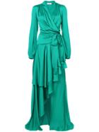 Patbo Wrap Gown - Green
