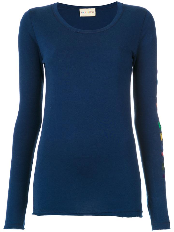 Andrea Bogosian 'love Deeply' Embroidery Blouse - Blue