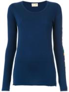 Andrea Bogosian 'love Deeply' Embroidery Blouse - Blue