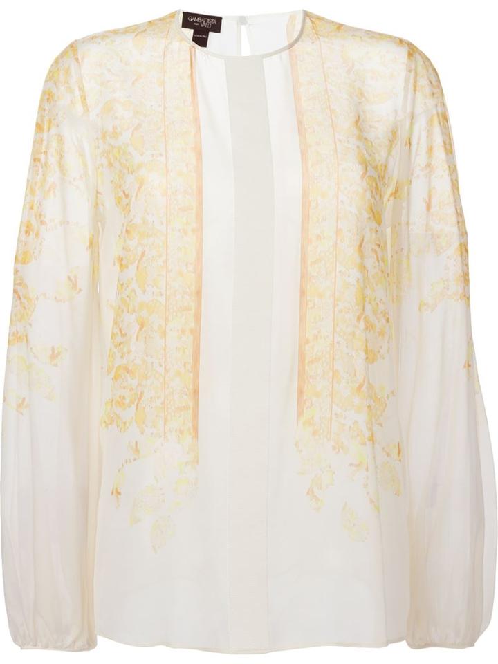 Giambattista Valli Sheer Printed Blouse