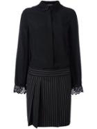 Alberta Ferretti Lace Detail Dress, Women's, Size: 44, Black, Silk/polyester/other Fibres/virgin Wool