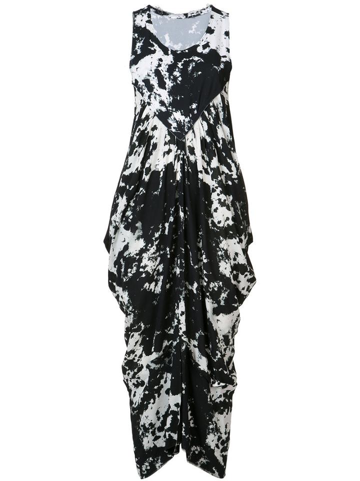 Victor Alfaro Tie Dye Print Dress, Women's, Size: 6, Black, Elastodiene/viscose