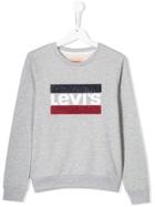 Levi's Kids Teen Logo Flag Sweatshirt - Grey