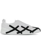 Ermenegildo Zegna Cross-detail Sneakers - White
