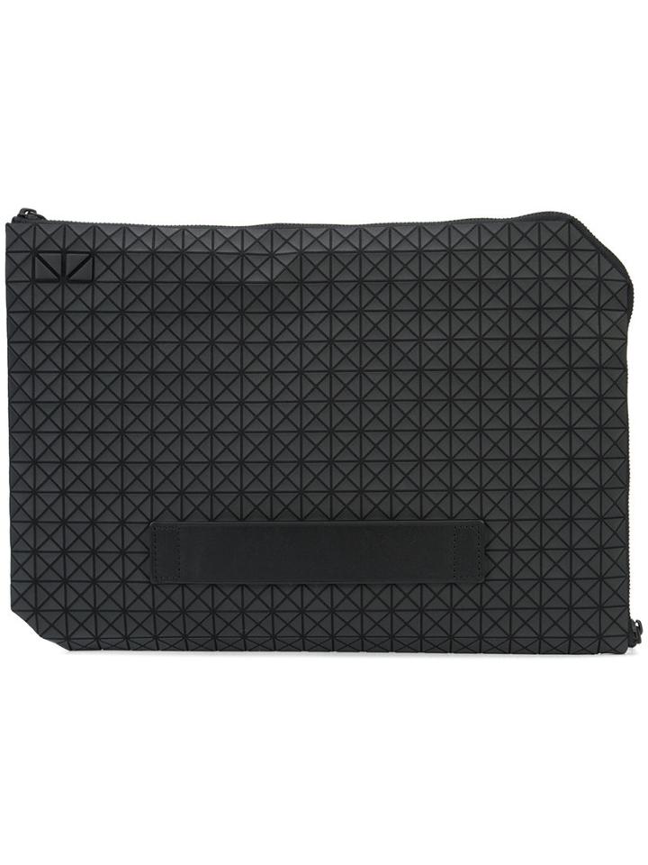 Bao Bao Issey Miyake - Geometric Pattern Clutch - Men - Polyurethane - One Size, Black, Polyurethane