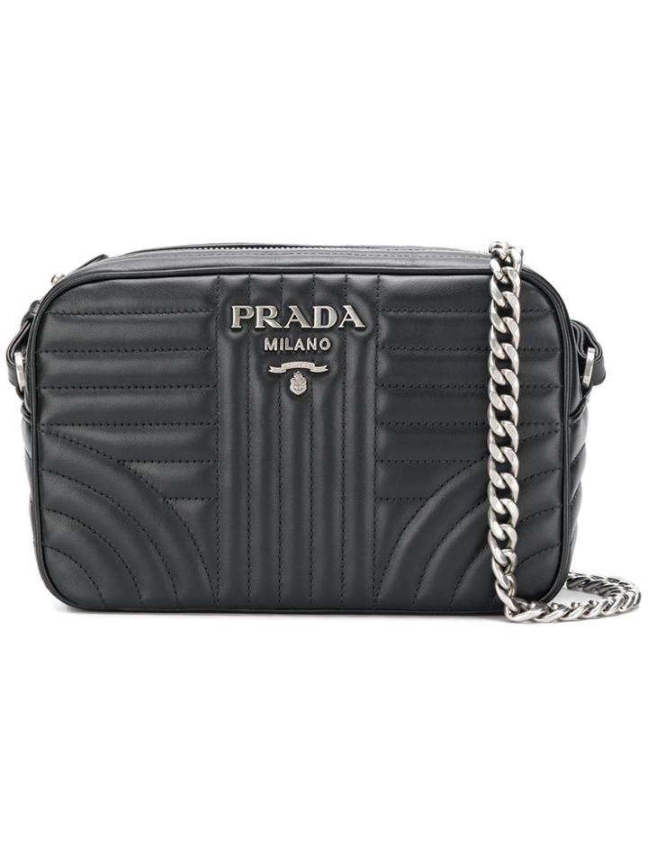 Prada Diagramme Cross-body Bag - Black
