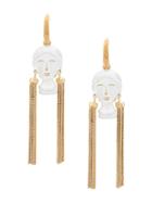 Bottega Veneta Figure Pendant Drop Earrings - Gold