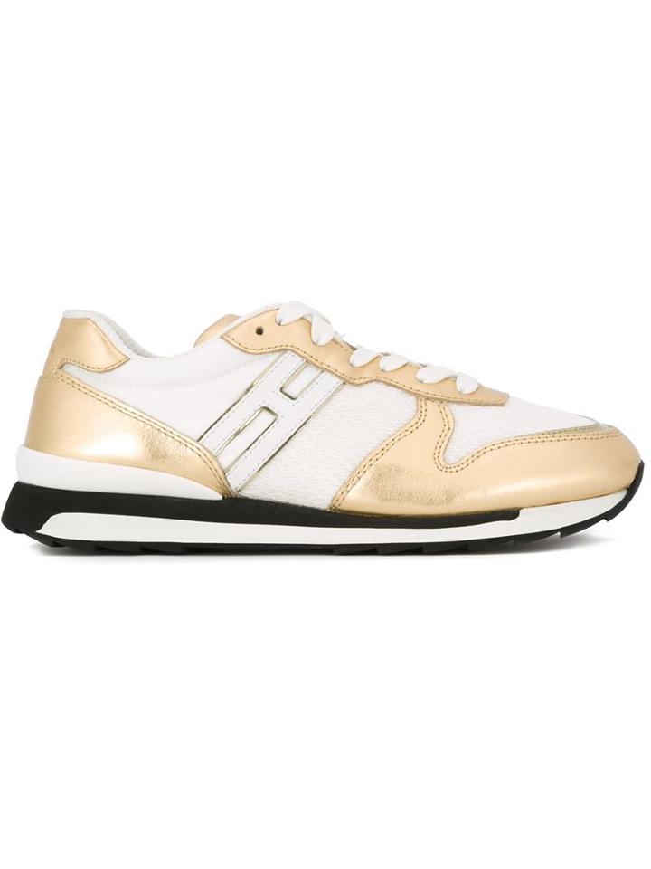 Hogan Rebel Panelled Sneakers, Women's, Size: 37, White, Calf Leather/nylon/leather/rubber