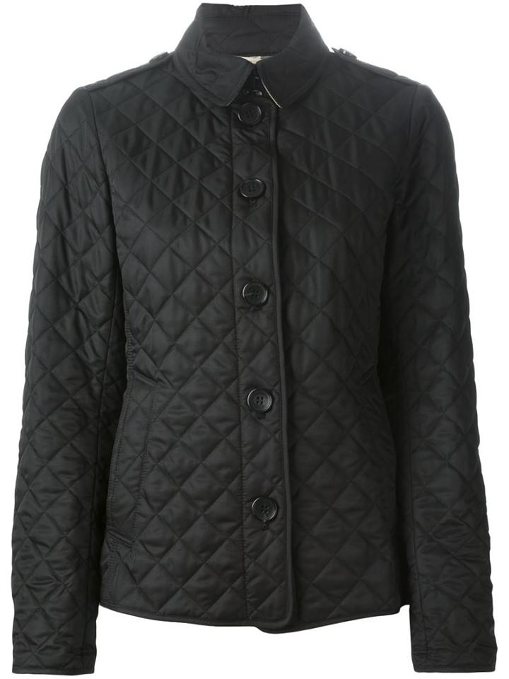 Burberry Brit Quilted Jacket, Women's, Size: Medium, Black, Polyester/cotton