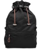 Burberry Logo Detail Nylon Drawcord Backpack - Black