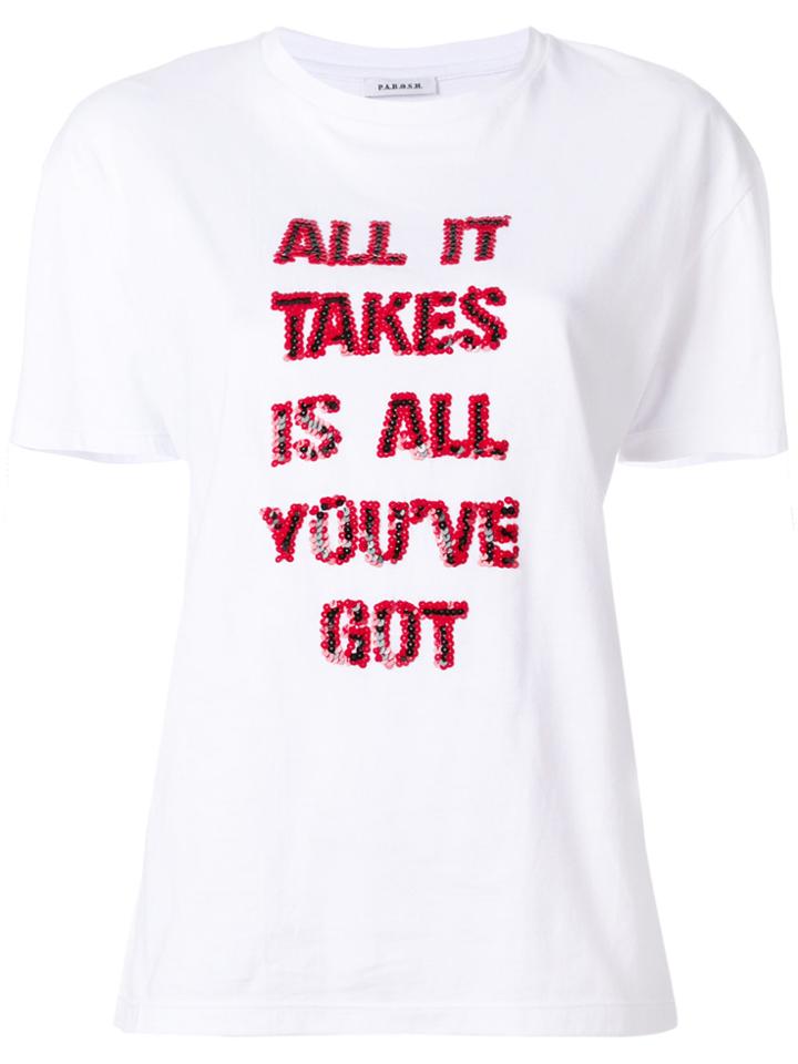 P.a.r.o.s.h. Short Sleeved Printed T-shirt - White