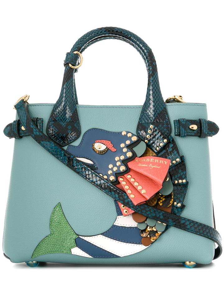 Burberry Studded Fish Tote Bag - Blue