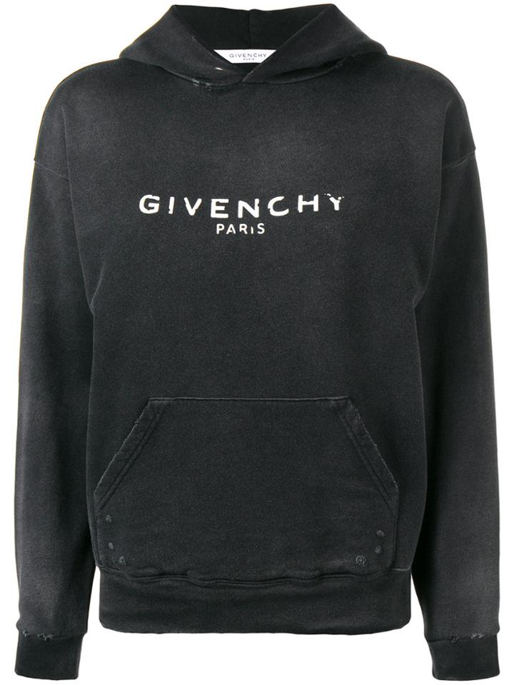 Givenchy Logo Hoodie - Black