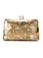 Serpui Mother Of Pearl Clutch - Brown