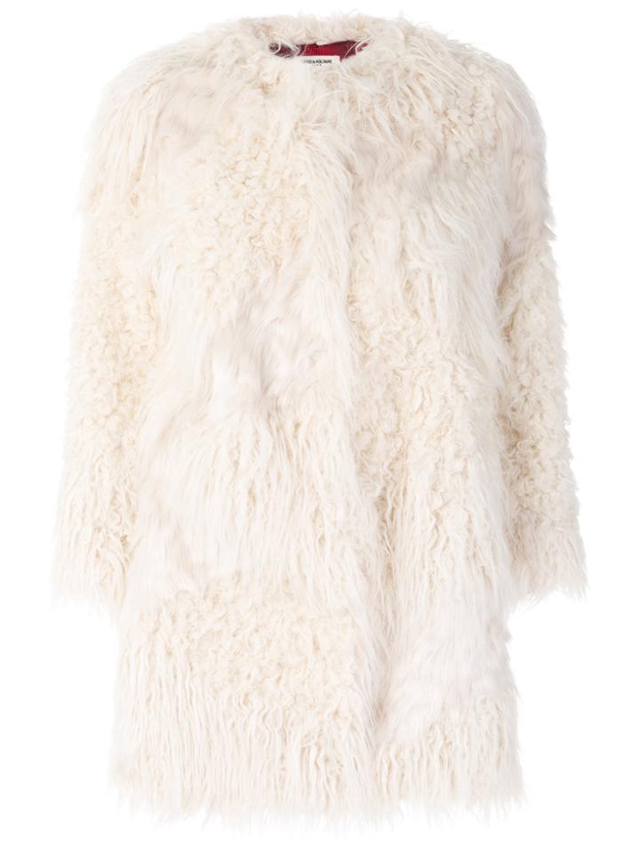 Zadig & Voltaire Faux Fur Coat - White