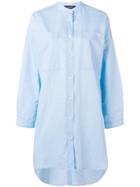 Joseph Oversized Grandad Collar Shirt - Blue