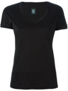 Eleventy V-neck T-shirt, Women's, Size: Large, Black, Cotton